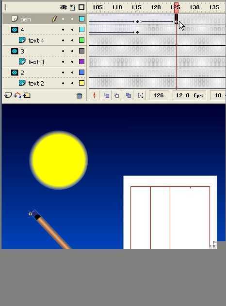 贺中秋节 Flash月圆之夜举笔题诗动画