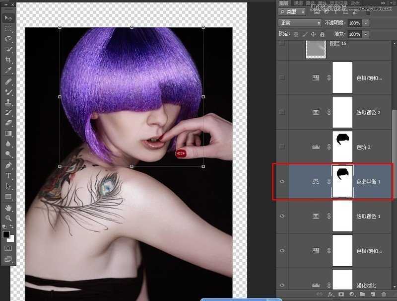 ‘Photoshop调出欧美人像模特金属质感的完美肤色效果‘
