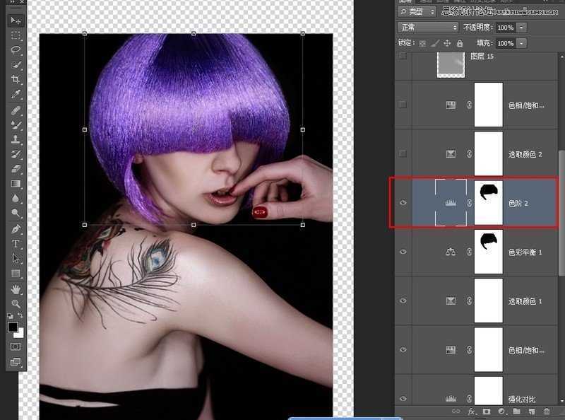 ‘Photoshop调出欧美人像模特金属质感的完美肤色效果‘