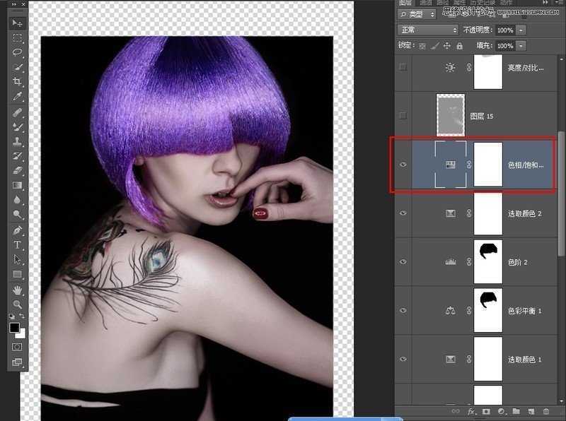 ‘Photoshop调出欧美人像模特金属质感的完美肤色效果‘