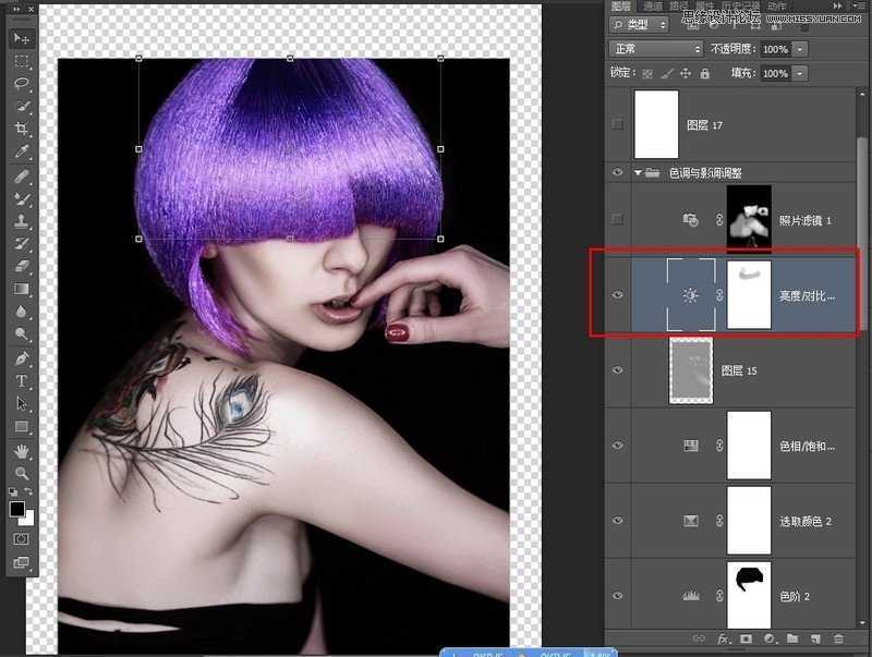 ‘Photoshop调出欧美人像模特金属质感的完美肤色效果‘