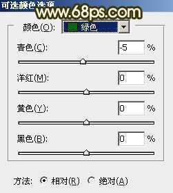 ‘Photoshop将树丛中的人物加上柔和的秋季暖色‘