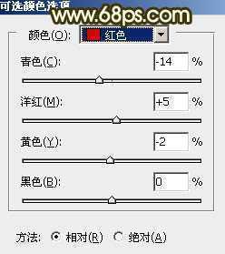 ‘Photoshop将树丛中的人物加上柔和的秋季暖色‘