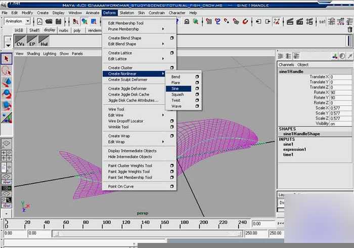 MAYA8.5粒子系统打造鱼群教程 脚本之家 MAYA角色动画教程