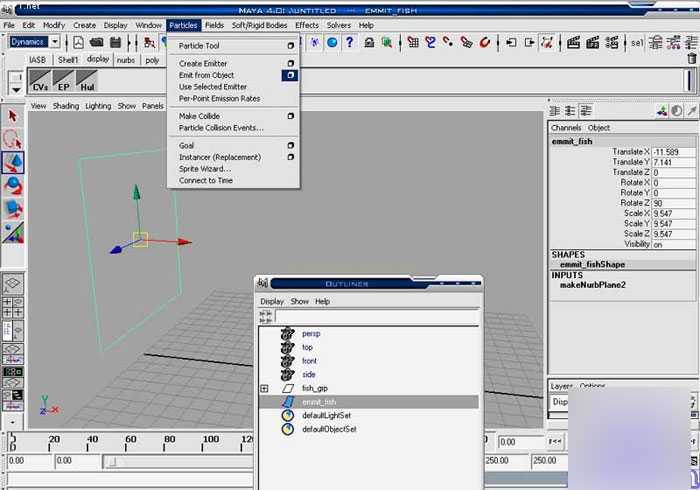 MAYA8.5粒子系统打造鱼群教程 脚本之家 MAYA角色动画教程