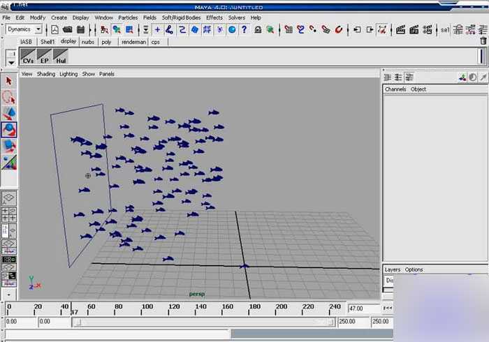 MAYA8.5粒子系统打造鱼群教程 脚本之家 MAYA角色动画教程