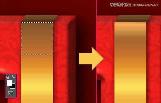‘Photoshop制作喜庆风格的3D包装盒立体字教程‘