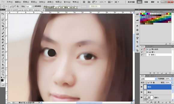 ‘Photoshop将素颜手机人像转为水润的仿手绘效果‘