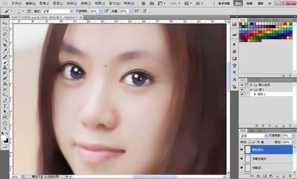 ‘Photoshop将素颜手机人像转为水润的仿手绘效果‘