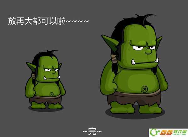 ‘Photoshop绘制卡通魔兽人物