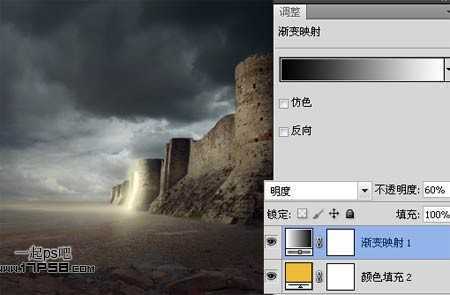 ‘photoshop合成制作出神秘的暗夜光线沙漠中的城堡‘