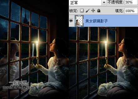 ‘photoshop合成深幽的古堡中心寒的美女图片‘