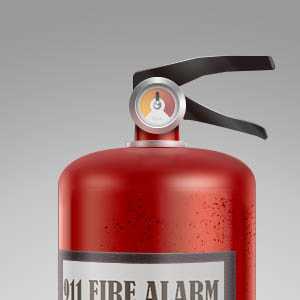 ‘Photoshop快速制作灭火器技巧(全过程)‘