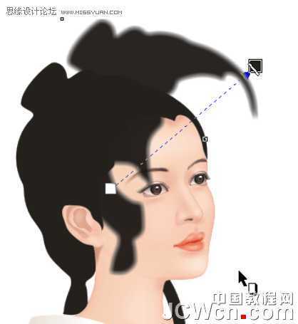 CorelDRAW鼠绘教程：绘制著名词人李清照,破洛洛