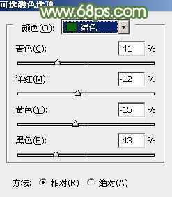 ‘Photoshop将树丛中的人物调制出小清新的淡绿色‘