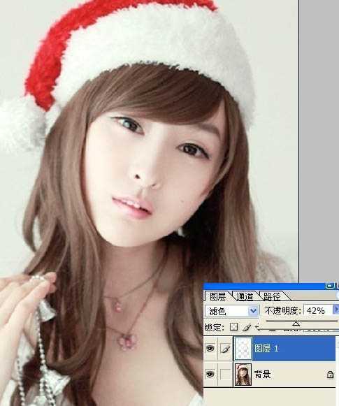 ‘Photoshop将偏色美女图片转为简单的粉色手绘‘