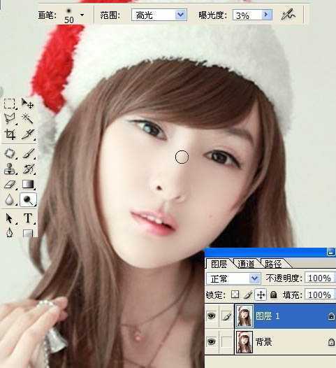 ‘Photoshop将偏色美女图片转为简单的粉色手绘‘