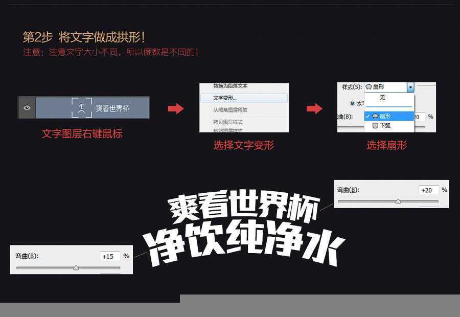 ‘PS制作冲击力极强的世界杯横幅文字效果‘