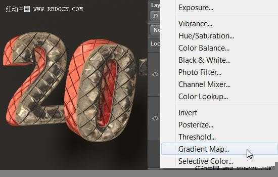 ‘photoshop利用3D工具制作质感突出的古金属立体字2014‘