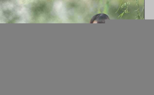 ‘Photoshop为池塘边的美女加上唯美古典黄褐色‘