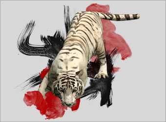 Photoshop水墨画笔刷绘古典水墨风格画