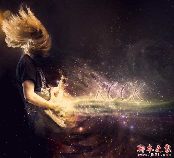‘Photoshop设计制作出动感的摇滚音乐海报‘