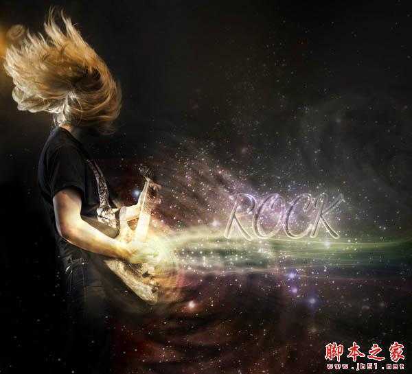 ‘Photoshop设计制作出动感的摇滚音乐海报‘