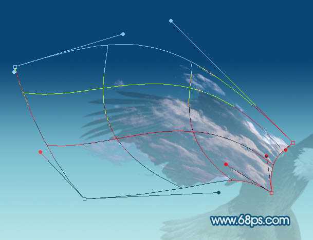 ‘Photoshop制作一只创意的云彩雄鹰‘