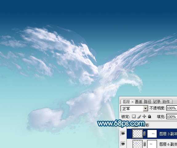 ‘Photoshop制作一只创意的云彩雄鹰‘