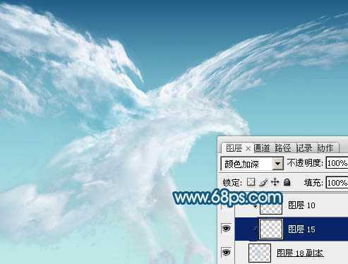 ‘Photoshop制作一只创意的云彩雄鹰‘