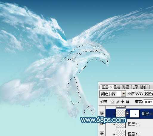 ‘Photoshop制作一只创意的云彩雄鹰‘