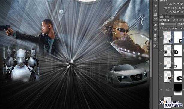 ‘PS合成超酷的电影海报教程之《我，机器人》
