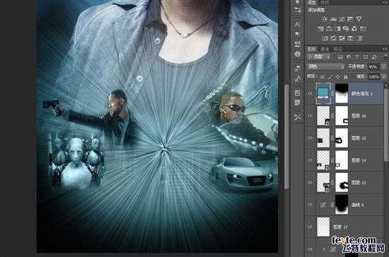 ‘PS合成超酷的电影海报教程之《我，机器人》