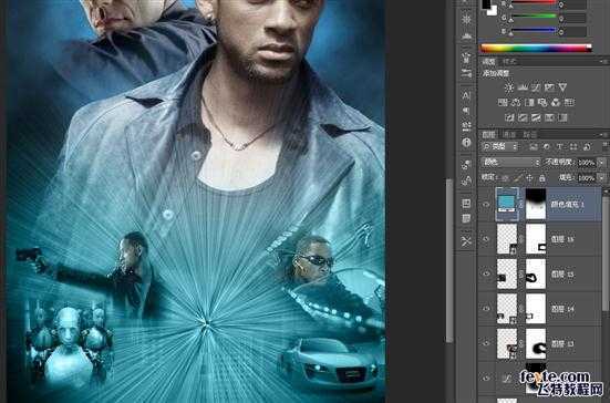 ‘PS合成超酷的电影海报教程之《我，机器人》