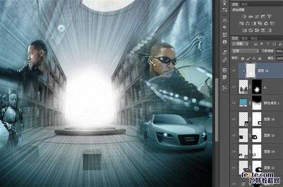 ‘PS合成超酷的电影海报教程之《我，机器人》