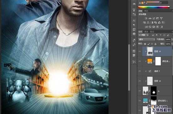 ‘PS合成超酷的电影海报教程之《我，机器人》