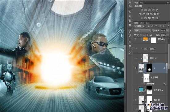 ‘PS合成超酷的电影海报教程之《我，机器人》