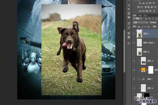 ‘PS合成超酷的电影海报教程之《我，机器人》