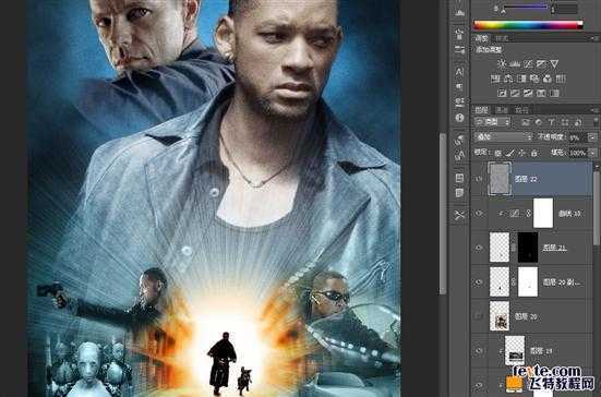 ‘PS合成超酷的电影海报教程之《我，机器人》