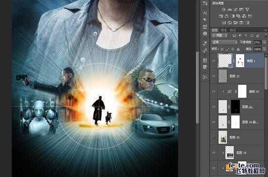 ‘PS合成超酷的电影海报教程之《我，机器人》