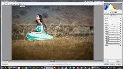 ‘PS为冷调色美女图片处理成冷暖对比与背景柔化效果‘