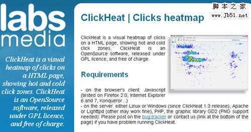 clickheat 25 Tools to Improve Your Websites Usability