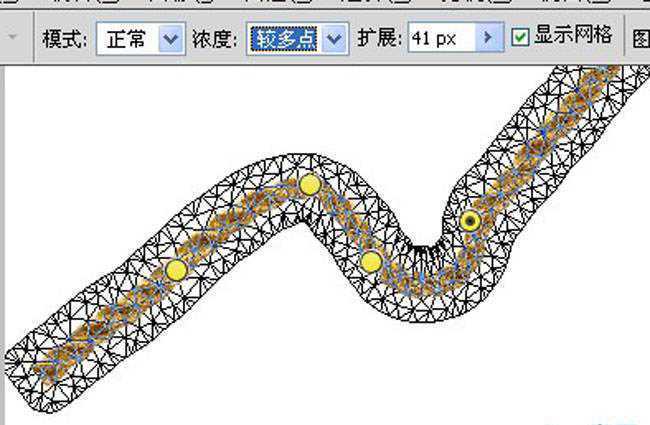 ‘photoshop将利用CS5操控变形工具把绳子扭曲成想要的文字效果‘