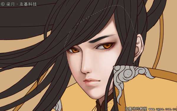 ‘ps鼠绘长发飘逸的佩剑侠女教程‘