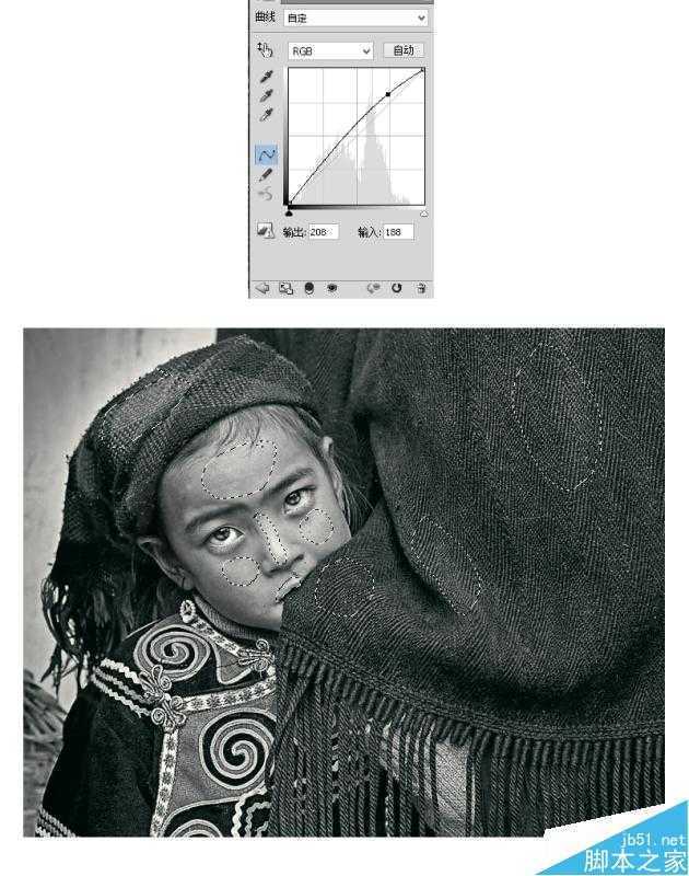 ‘PS打造经典质感的黑白人像照片教程‘