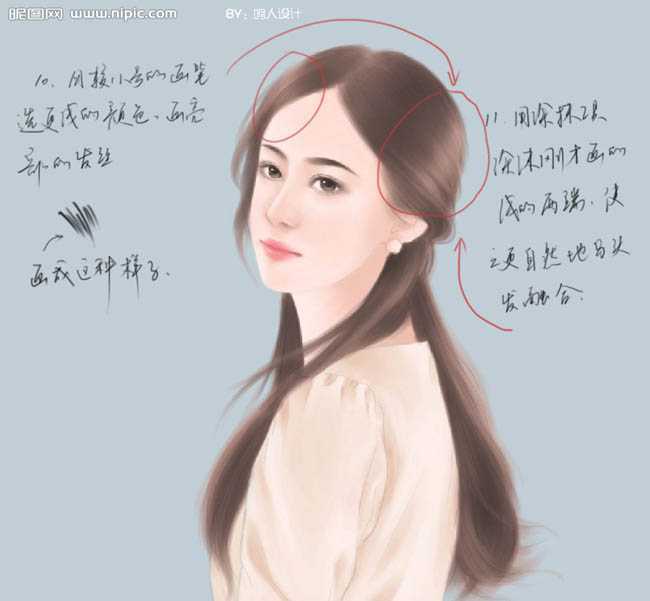 ‘photoshop鼠绘出小说封面人物头发部分‘