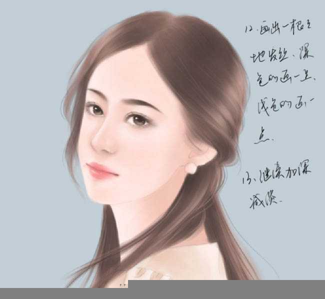 ‘photoshop鼠绘出小说封面人物头发部分‘