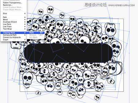 Illustrator给滑板添加骷髅图案效果,PS教程,思缘教程网