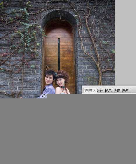 ‘Photoshop将古城婚片调出甜美的粉蓝色效果‘