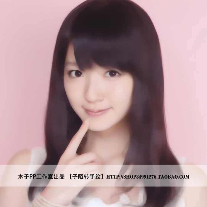 ‘Photoshop将美女图片制作成写实风格仿手绘效果‘